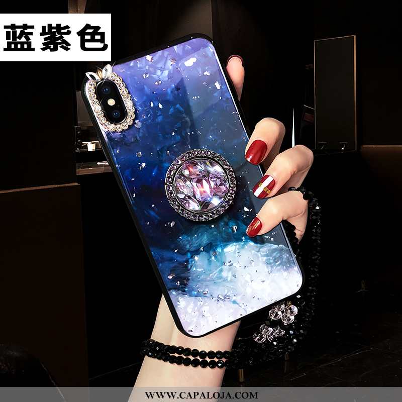 Capas iPhone Xs Strass Vermelha Antiqueda Criativas Verde, Capa iPhone Xs Personalizado Venda