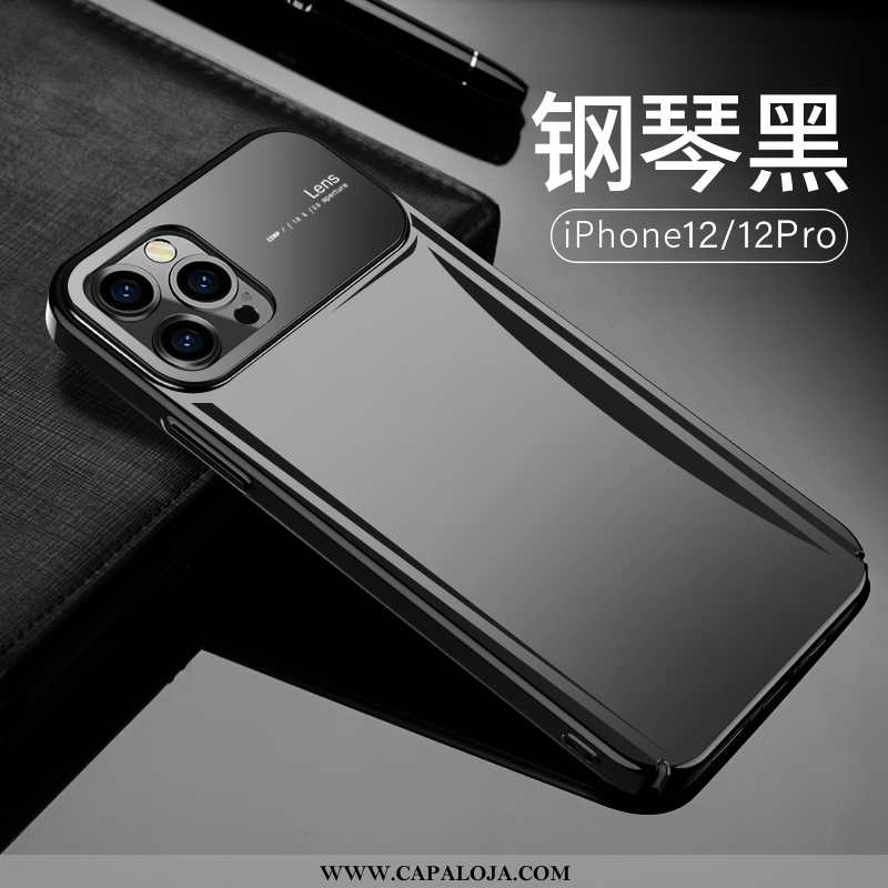 Capa iPhone 12 Pro Vidro Capas Telemóvel Vermelho Preto, iPhone 12 Pro Tendencia Baratas