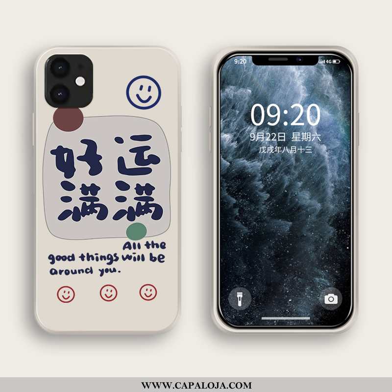 Capas iPhone 12 Mini Protetoras Telemóvel Aba Reta Branco, Capa iPhone 12 Mini Silicone Barato