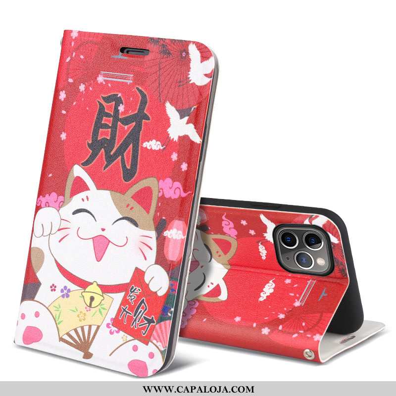 Capas iPhone 12 Pro Max Couro Silicone Protetoras Desenho Animado Vermelho, Capa iPhone 12 Pro Max T