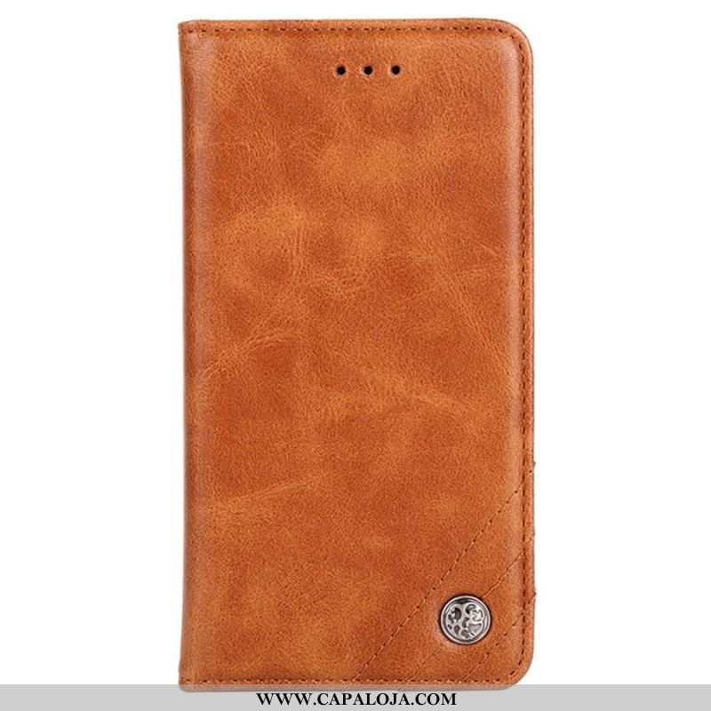 Capa De Celular Para OnePlus Nord CE 2 Lite 5G Flip Rebite Decorativo De Couro Falso