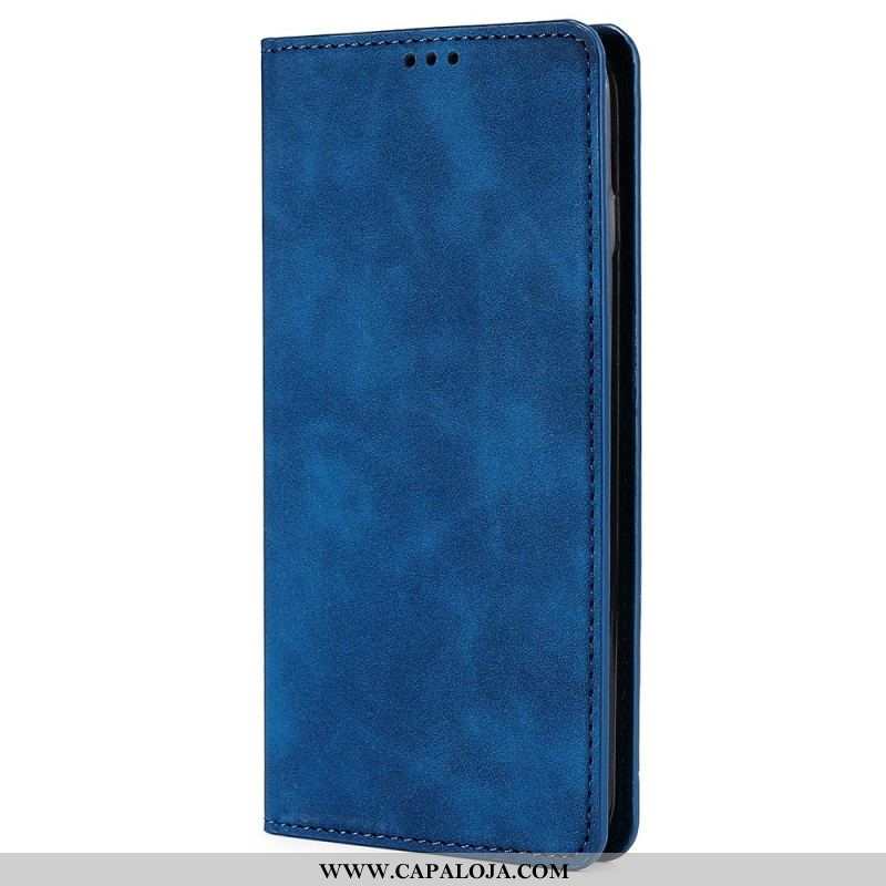 Capa De Celular Para Oppo Reno 8 Pro Flip Efeito Couro