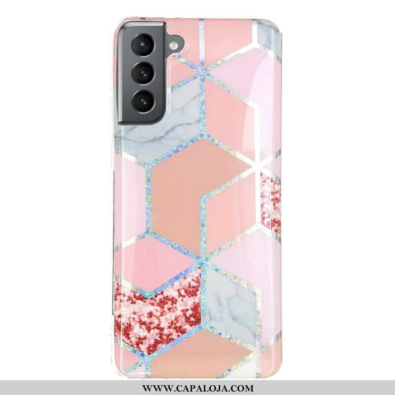 Capa De Celular Para Samsung Galaxy S21 FE Mármore De Design Brilhante