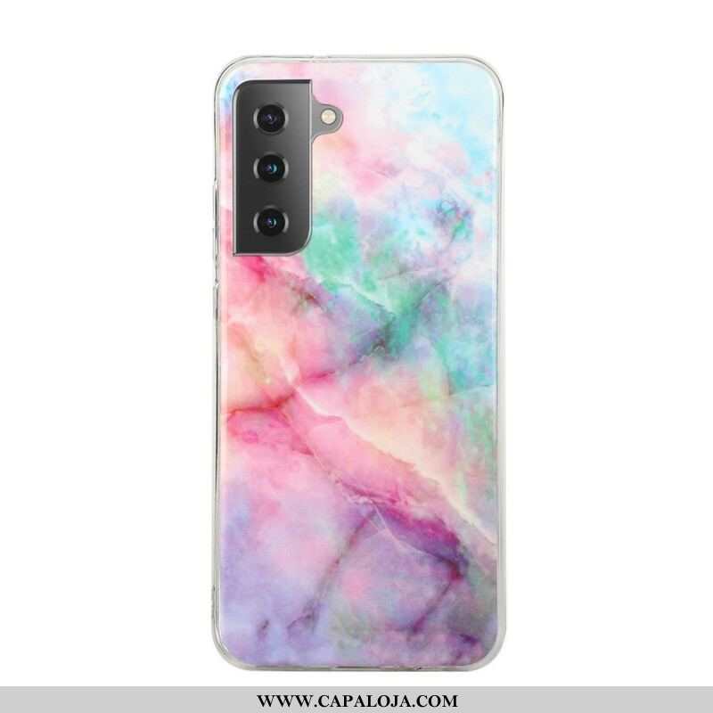 Capa De Celular Para Samsung Galaxy S21 Plus 5G Mármore Encantado