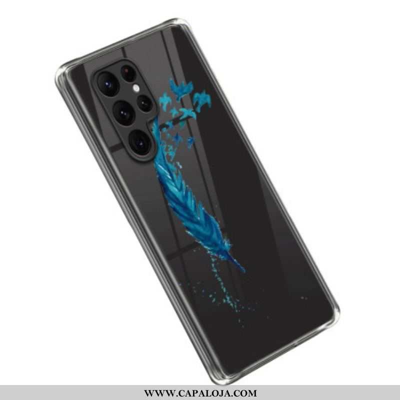 Capa De Celular Para Samsung Galaxy S23 Ultra 5G Pena Azul