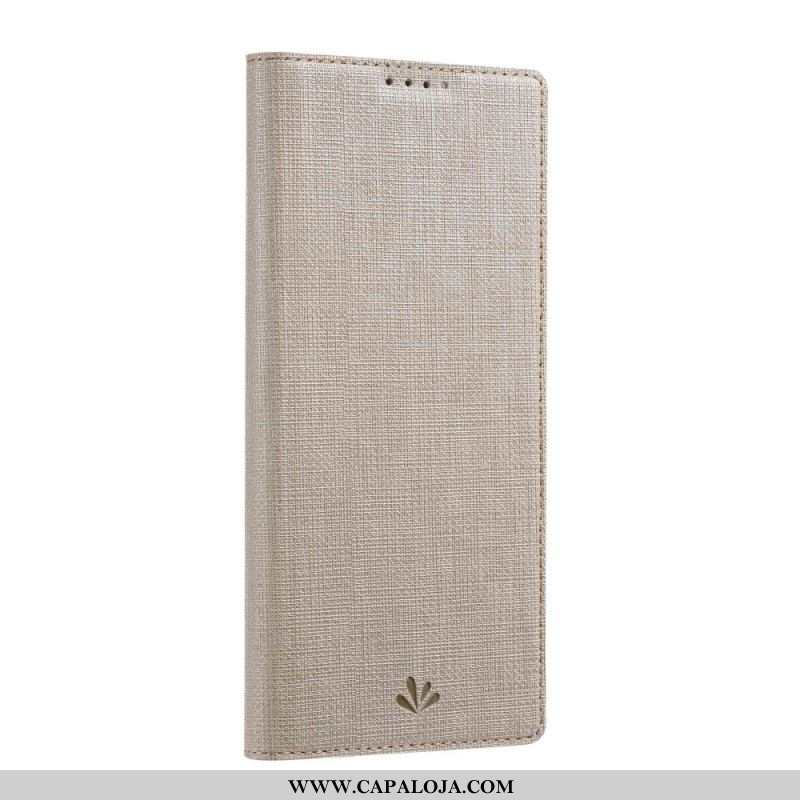 Capa De Celular Para Sony Xperia 10 IV Flip Vili Textura De Tecido