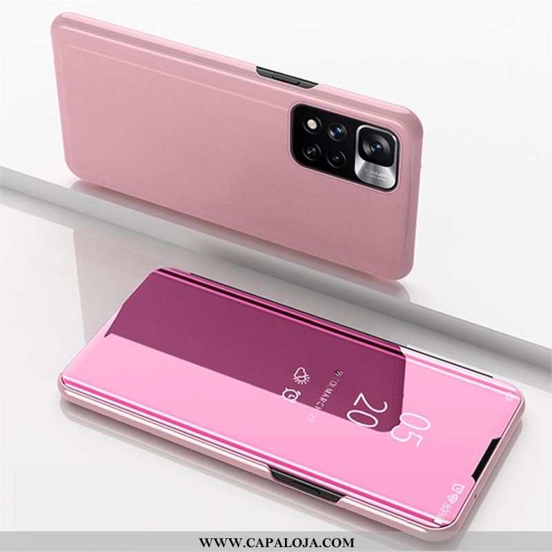 Capa De Celular Para Xiaomi Redmi Note 11 Pro Plus 5G Espelho E Couro Sintético