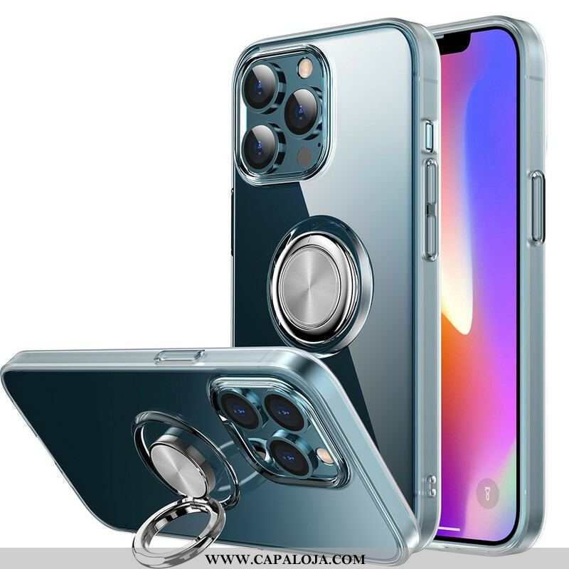 Capa De Celular Para iPhone 13 Mini Transparente Com Suporte De Anel