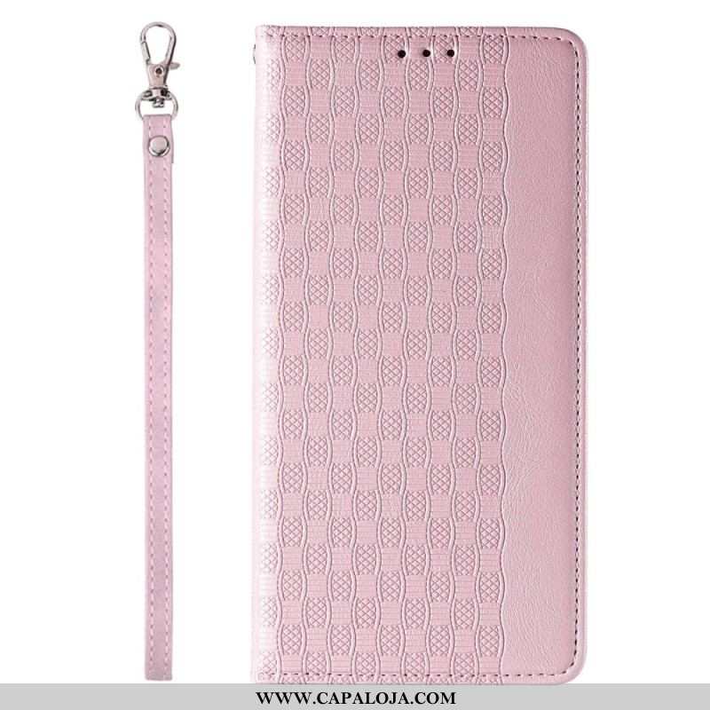 Capa De Celular Para iPhone 14 Pro De Cordão Flip Strappy Vintage