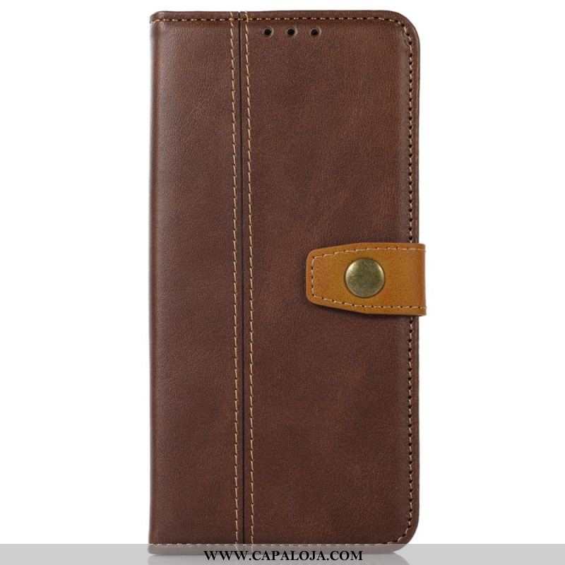 Capa De Couro Para Moto G73 5G Membrana