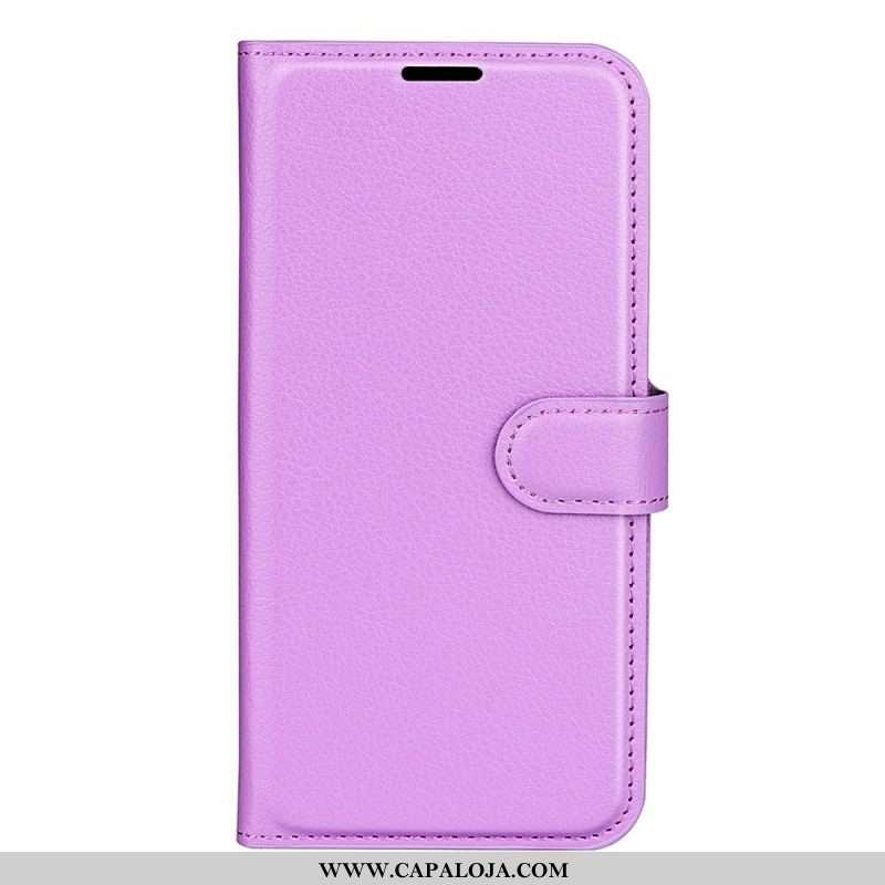 Capa De Couro Para Samsung Galaxy A14 / A14 5G Couro Falso Clássico