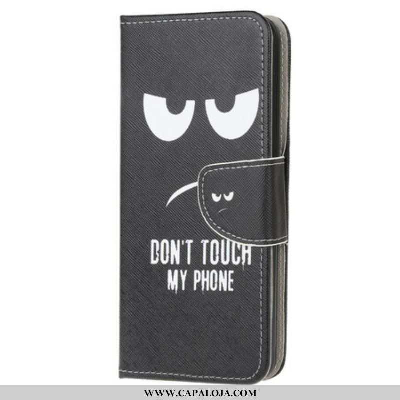 Capa De Couro Para Samsung Galaxy A51 5G Não Toque No Meu Telefone