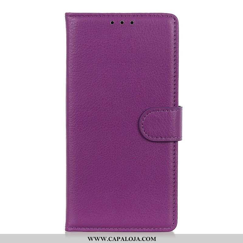 Capa De Couro Para Samsung Galaxy S21 Plus 5G Textura Lichia