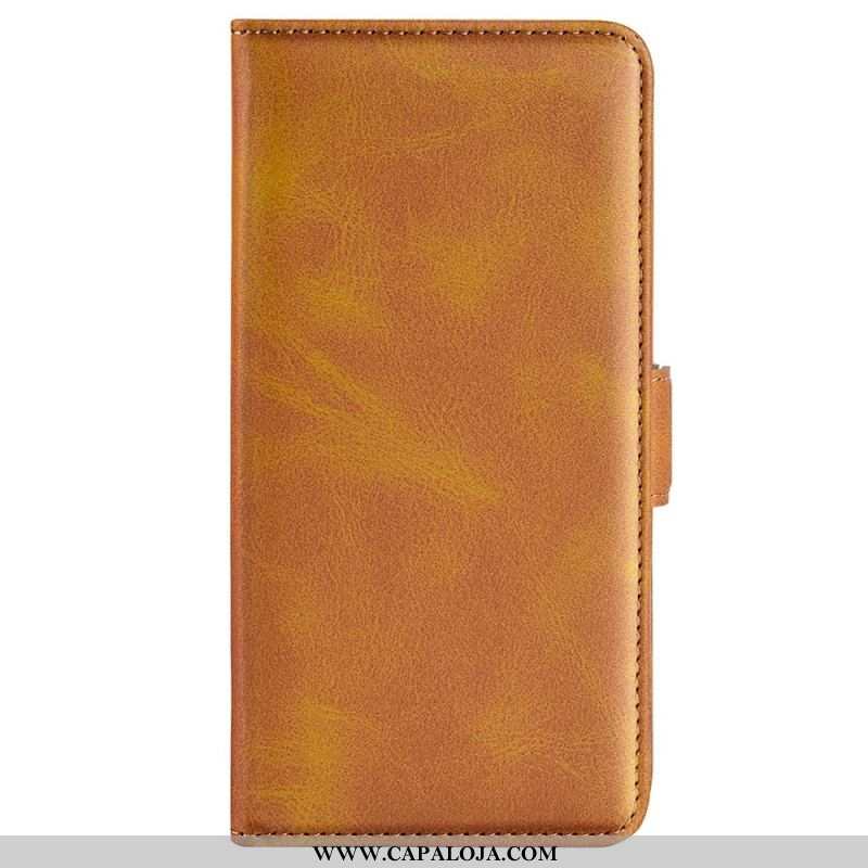 Capa De Couro Para Samsung Galaxy S23 5G Fecho Duplo