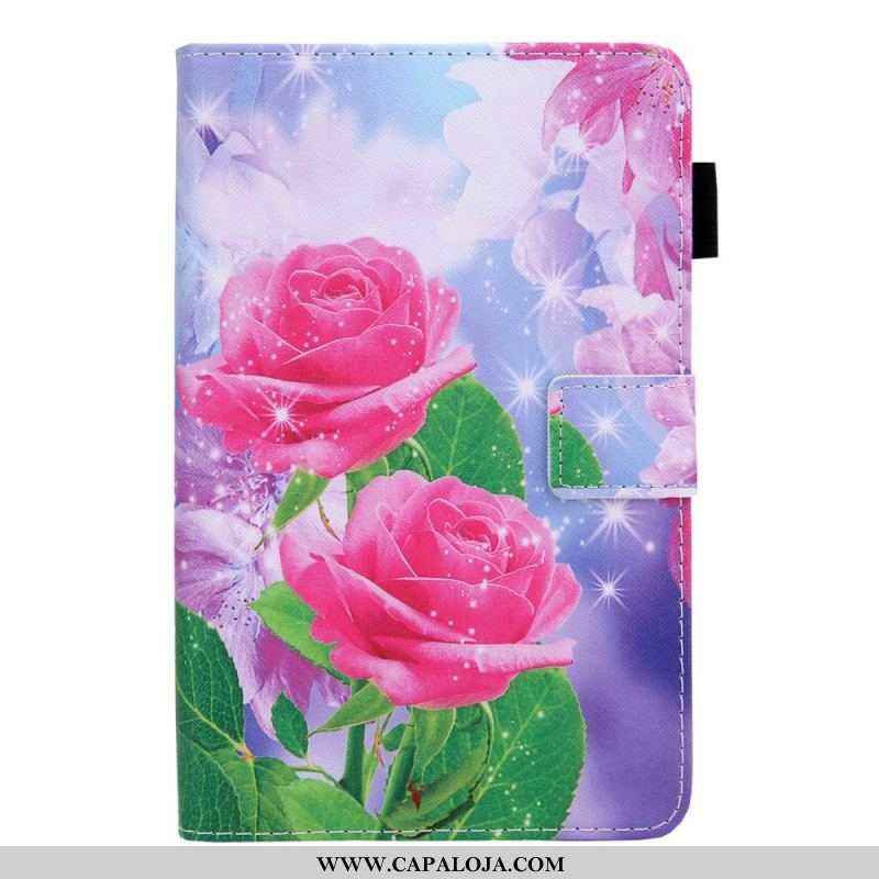Capa De Couro Para Samsung Galaxy Tab A8 (2021) Flores Dos Sonhos