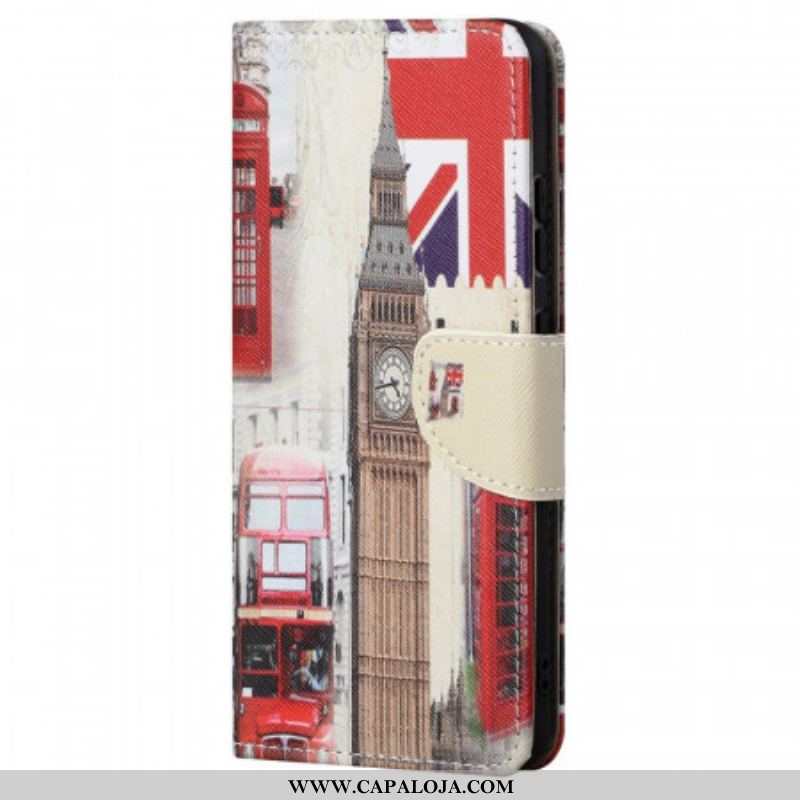 Capa De Couro Para Xiaomi Redmi Note 11 / 11S Vida Em Londres