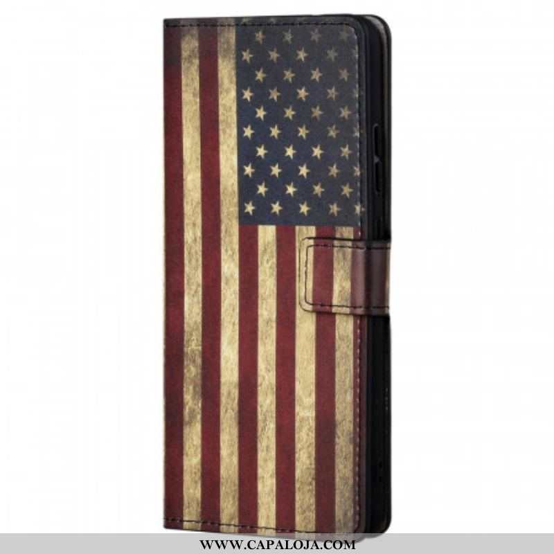 Capa De Couro Para Xiaomi Redmi Note 11 Pro / 11 Pro 5G Bandeira Dos Eua
