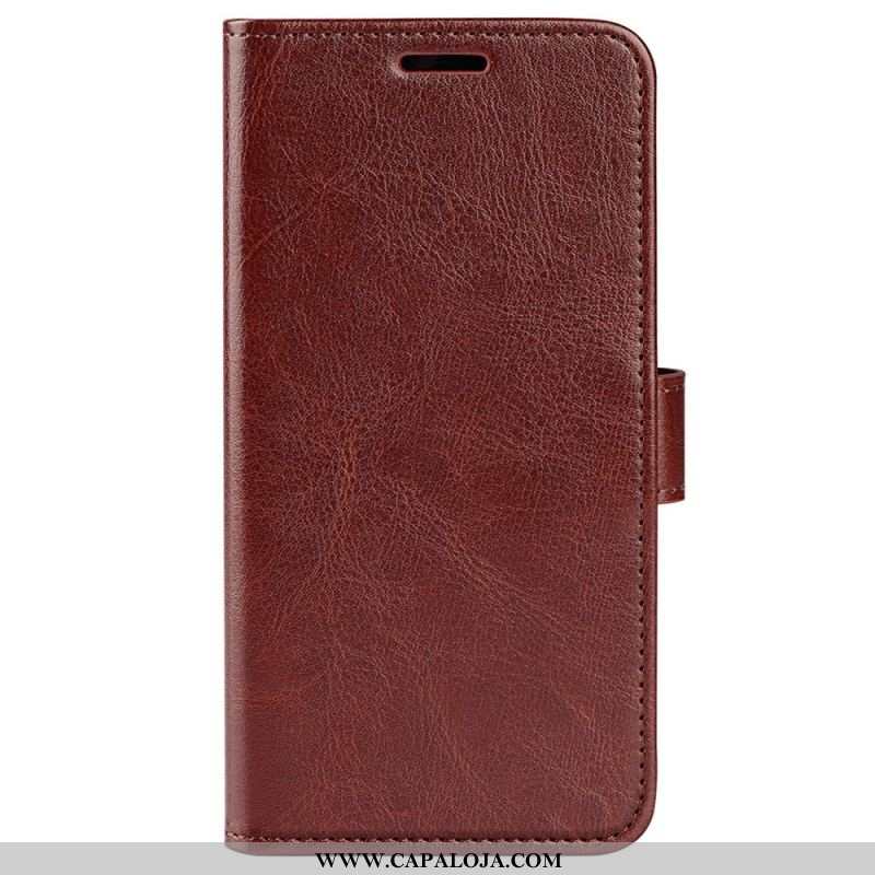Capa Em Pele Para Oppo Find X5 Pro Couro Falso Vintage
