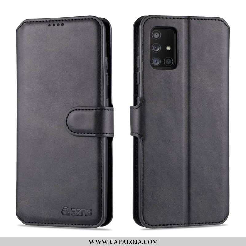 Capa Em Pele Para Samsung Galaxy A51 5G Azns Retrô