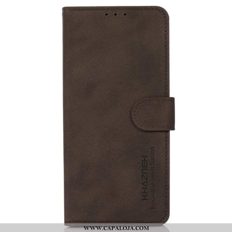 Capa Em Pele Para Samsung Galaxy M33 5G Imitação De Couro Khazneh