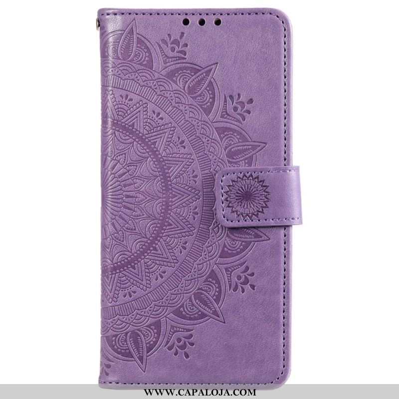 Capa Em Pele Para Xiaomi 12 / 12X Mandala Do Sol
