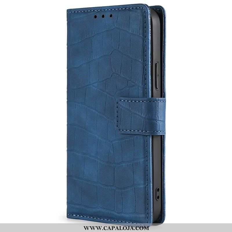 Capa Flip Para OnePlus 10T 5G Crocodilo