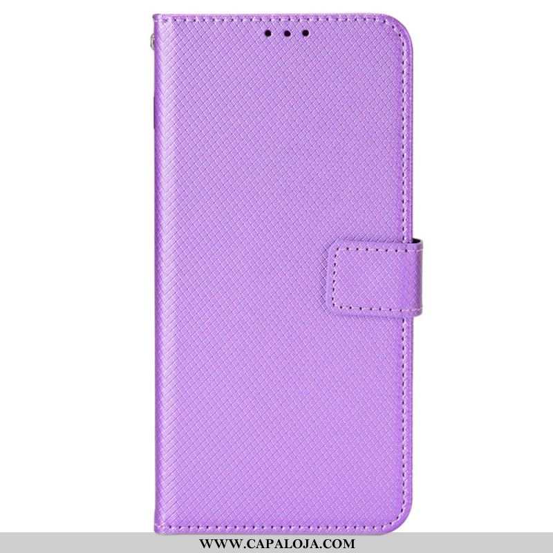 Capa Flip Para Oppo Find X5 Pro De Cordão Couro Falso Estiloso Com Tiras