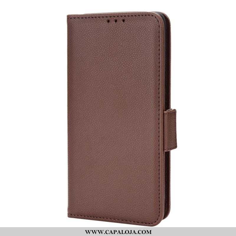Capa Flip Para Oppo Find X5 Pro Estilo Tradicional De Couro Lichia