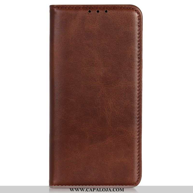 Capa Flip Para Oppo Reno 7 Clássico Couro Rachado