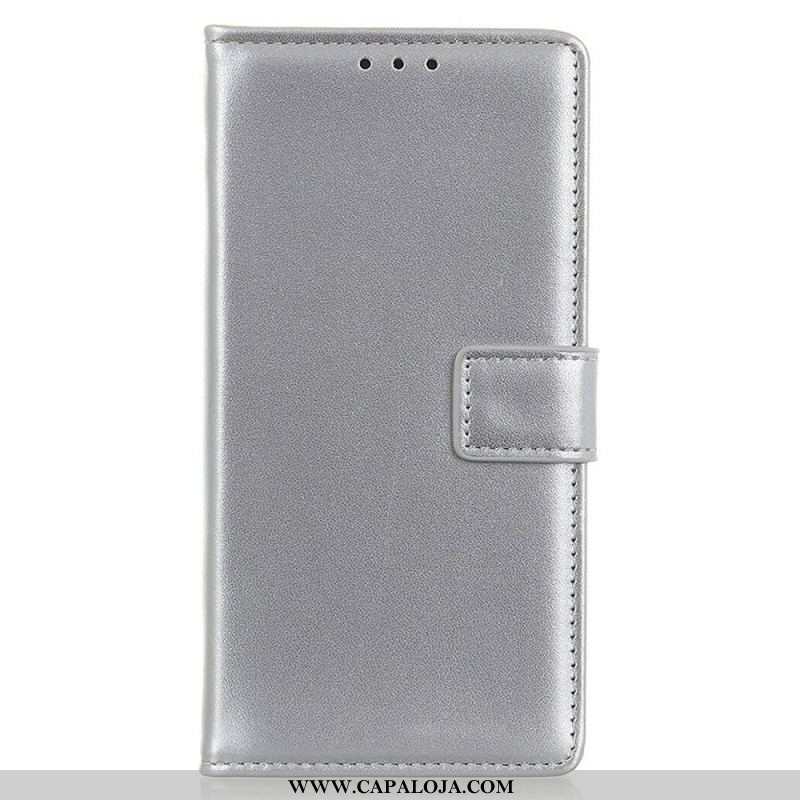 Capa Flip Para Oppo Reno 7 Couro Sintético Liso