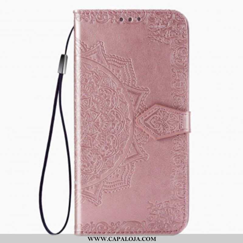 Capa Flip Para Samsung Galaxy A51 5G Mandala Idade Média