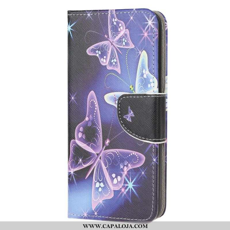 Capa Flip Para Samsung Galaxy M32 Borboletas Soberanas