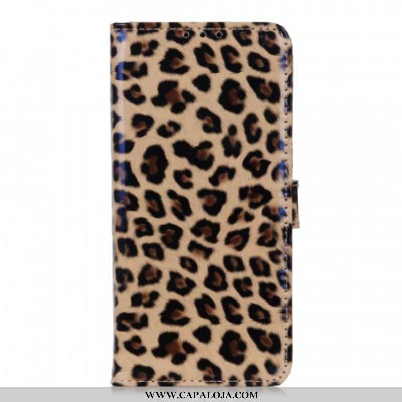 Capa Flip Para Samsung Galaxy M32 Leopardo