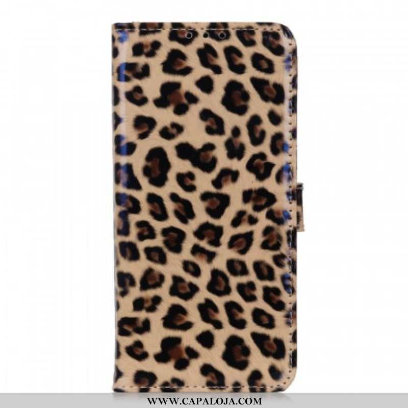 Capa Flip Para Samsung Galaxy M32 Leopardo