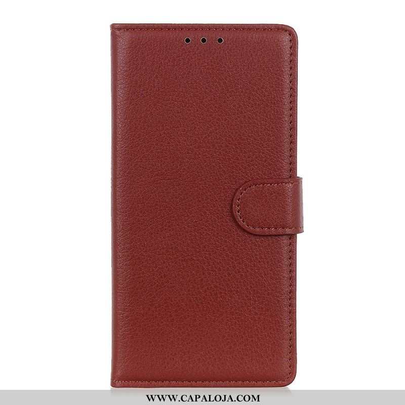 Capa Flip Para Samsung Galaxy M33 5G Couro Falso Tradicional