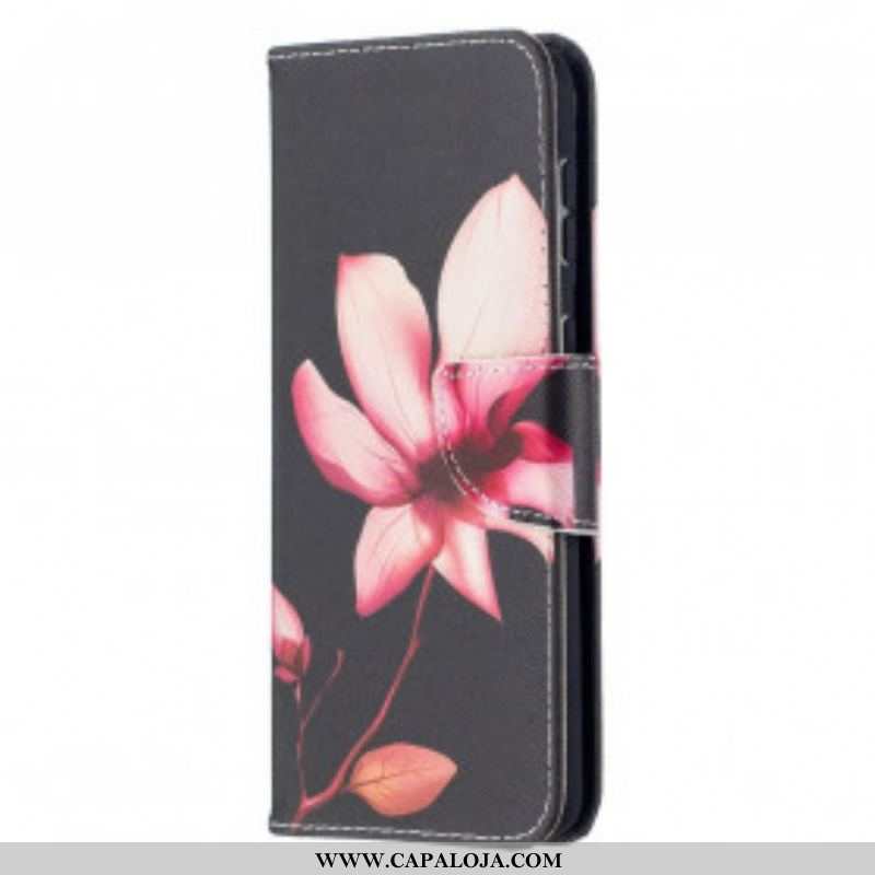 Capa Flip Para Samsung Galaxy S21 Plus 5G Flor Rosa