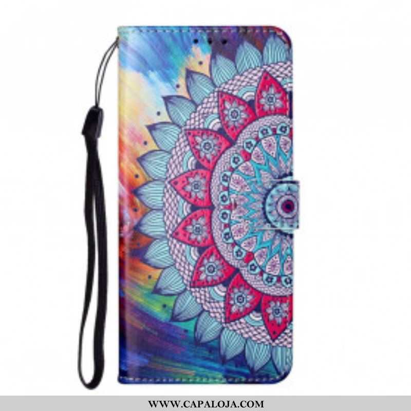 Capa Flip Para Samsung Galaxy S21 Ultra 5G Rei Mandala