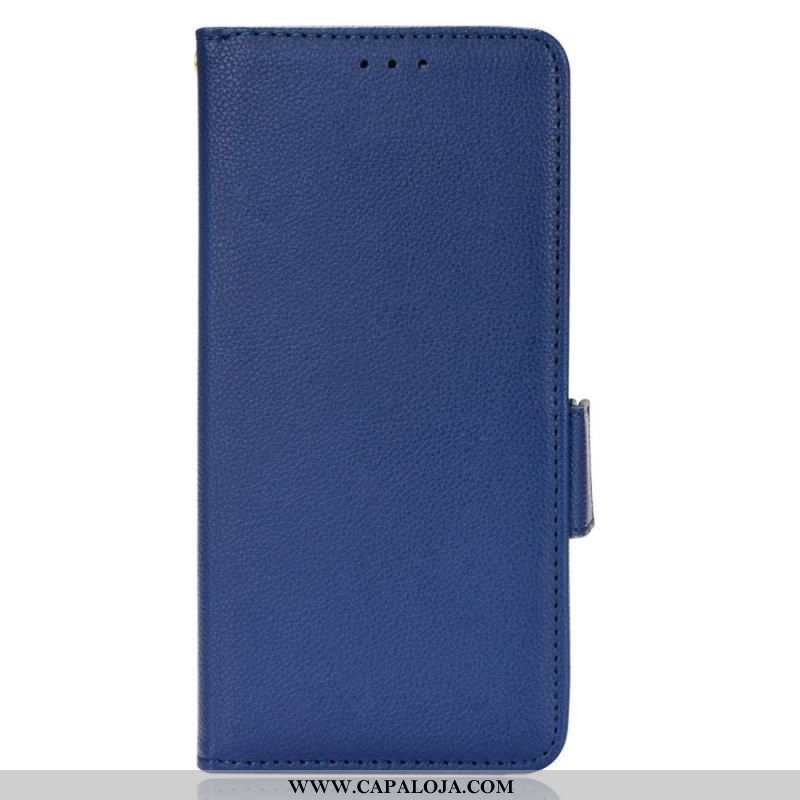 Capa Flip Para Sony Xperia 1 IV Estilo Tradicional De Couro Lichia