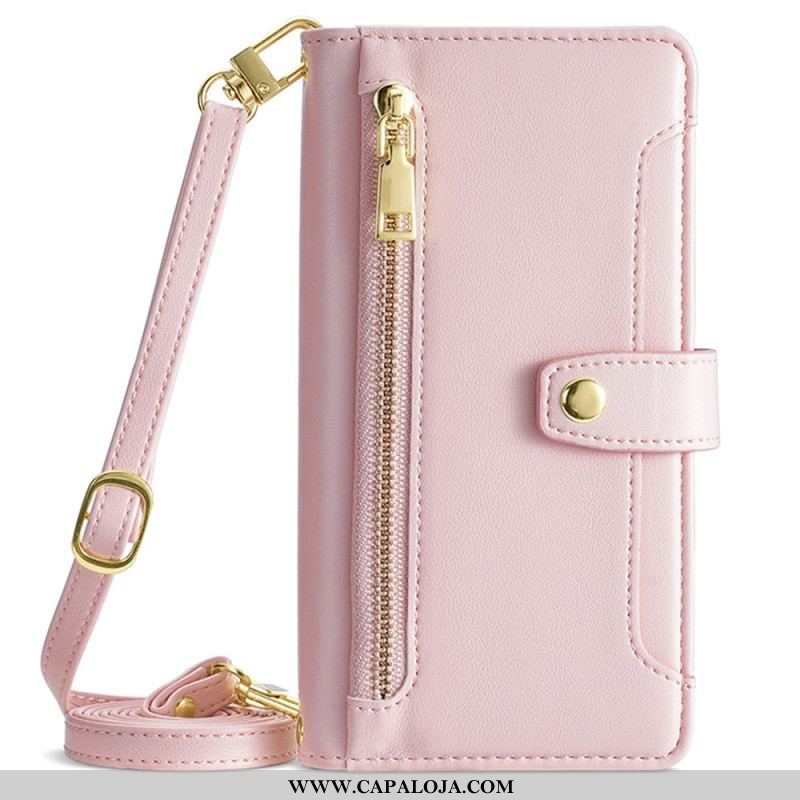 Capa Flip Para Sony Xperia 5 IV De Cordão Porta-moedas Cordão