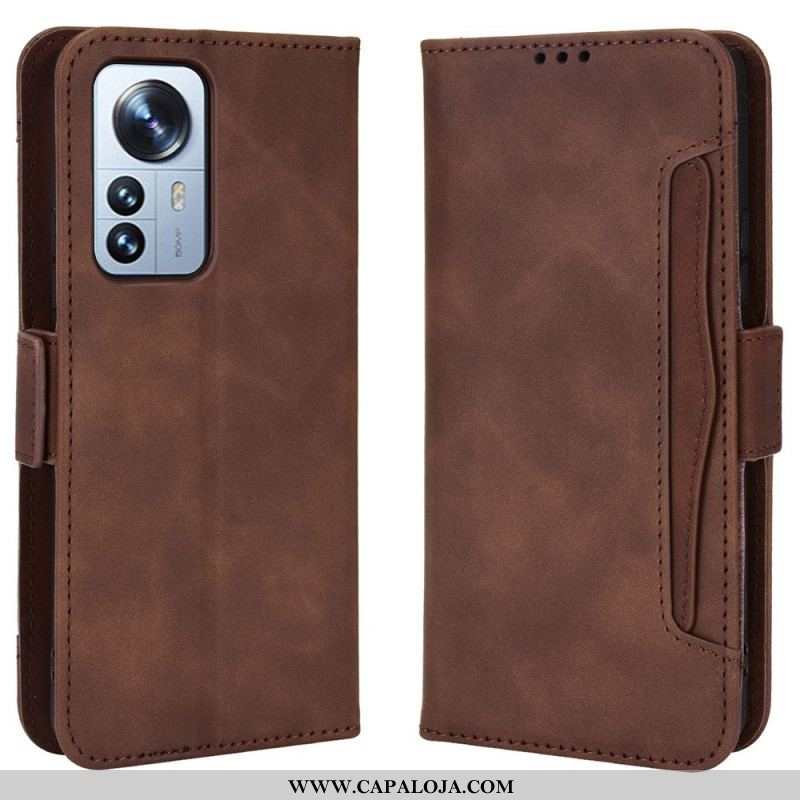 Capa Flip Para Xiaomi 12 Pro Multi-card Premier Class