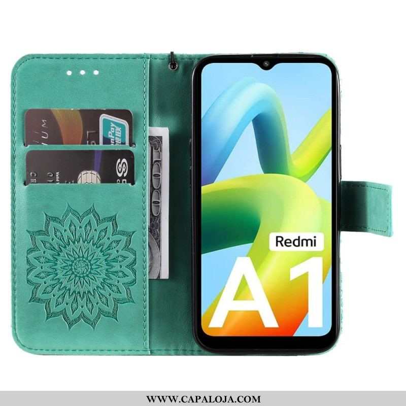 Capa Flip Para Xiaomi Redmi A1 De Cordão Tanga Sol
