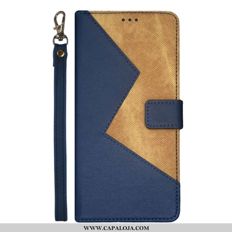 Capa Flip Para Xiaomi Redmi Note 12 Pro Idewei Bicolor