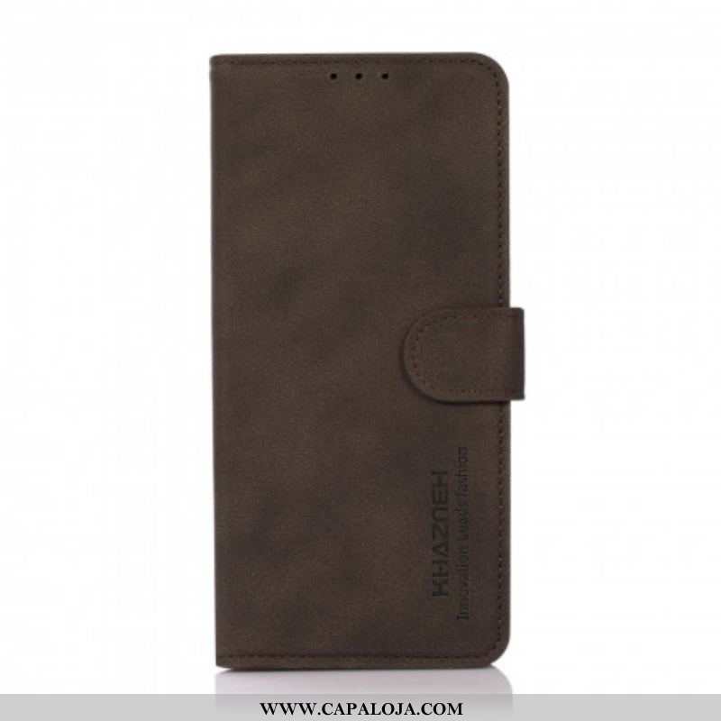 Capa Folio Para Moto G60S Efeito Couro Texturizado Khazneh