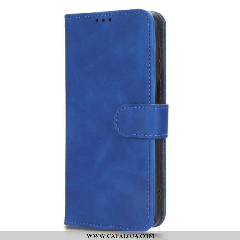 Capa Folio Para Moto G73 5G Sensação De Toque Na Pele