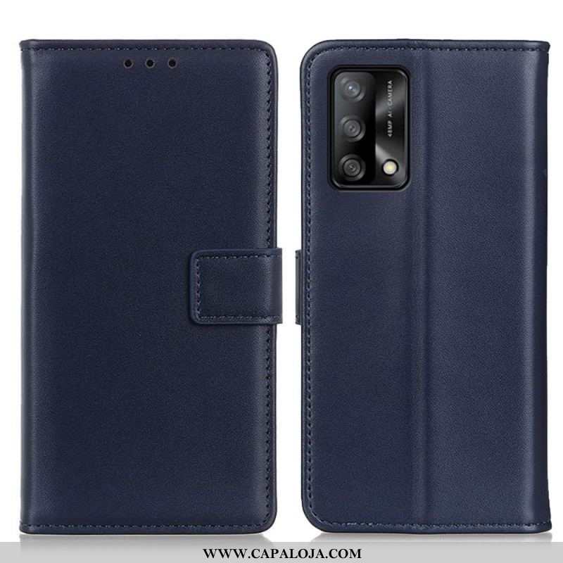 Capa Folio Para Oppo A74 4G Couro Sintético Liso