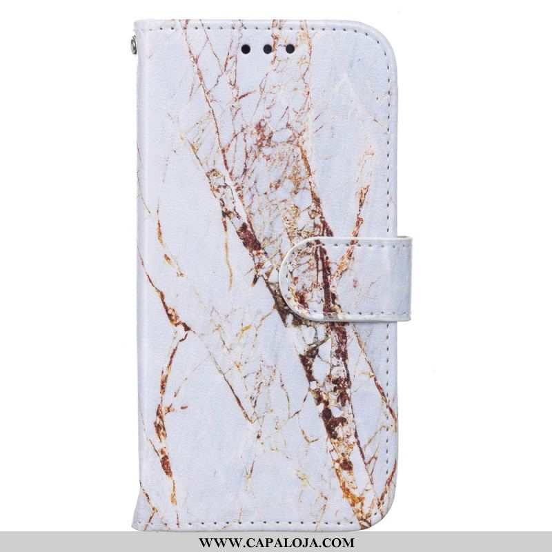 Capa Folio Para Samsung Galaxy A13 5G / A04s Mármore Intenso