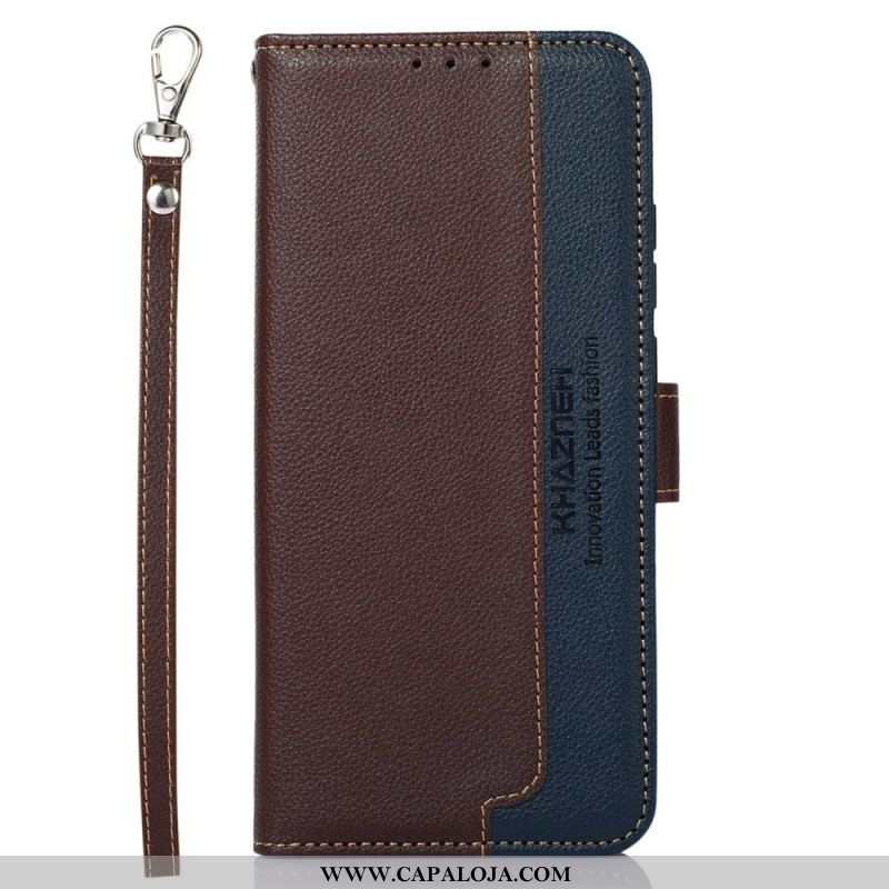 Capa Folio Para Samsung Galaxy A14 / A14 5G Estilo Lichia Rfid Khazneh