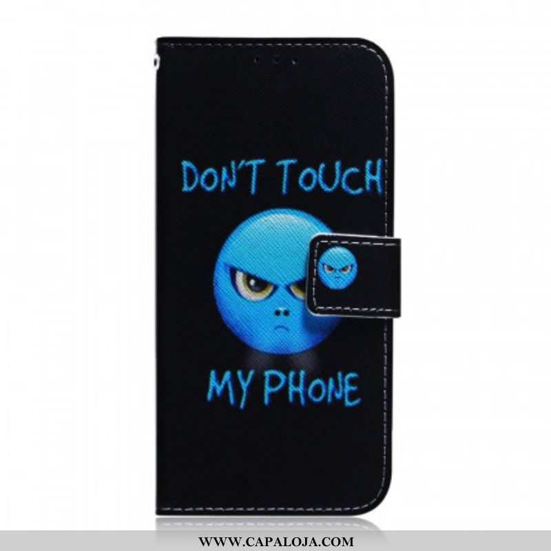 Capa Folio Para Samsung Galaxy M32 Emoji Telefone