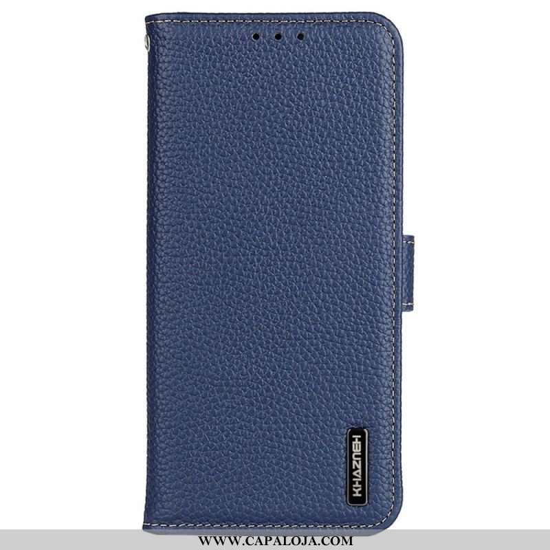 Capa Folio Para Samsung Galaxy S23 5G Khazneh Lichia Couro