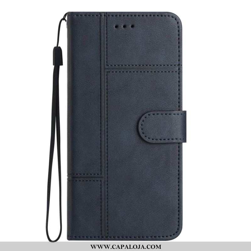Capa Folio Para Samsung Galaxy S23 Plus 5G De Cordão Negócios Em Cordão